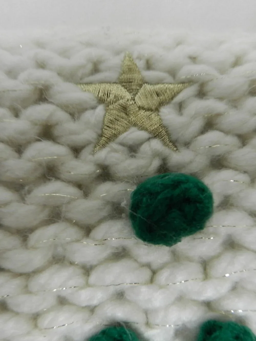 Cupcakes and Cashmere Christmas Tree Crochet Pompom Throw Pillow 20